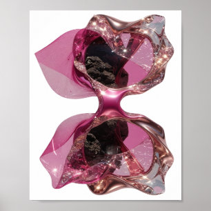 Classic Silver ABSTRACT ART Graphic Design Poster