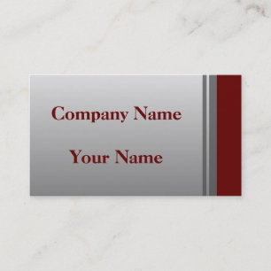 Classic Silver And Red Business Cards
