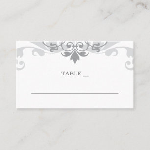 Classic Silver Grey Ironworks Elegant Wedding Place Card