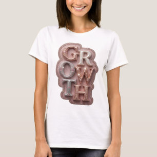 Classic Silver GROWTH Graphic Design T-Shirt