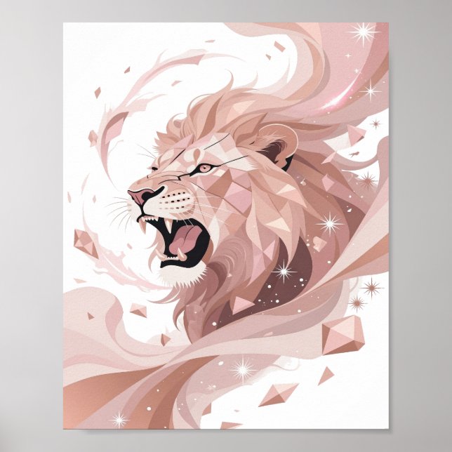 Classic Silver LION KING Bold Design Poster (Front)