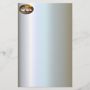 Classic Silver Sports Car Stationery