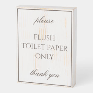 Classic Simple Bathroom Septic Wood Sign
