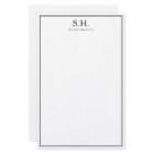 Classic Simple Black Monogram Name Minimalist Chic