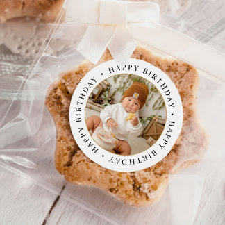 Classic Simple Custom Photo Classic Round Sticker