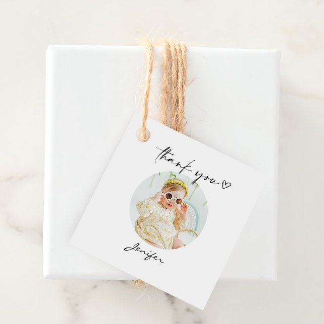 Classic Simple Custom Photo Favour Tags (Creator Uploaded)