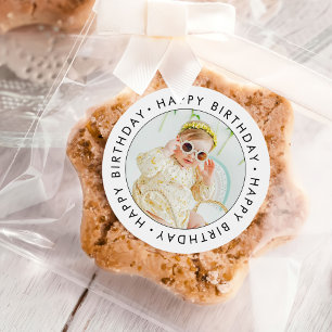 Classic Simple Custom Photo Round Sticker