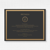 Classic Simple Elegance Gold Black Wedding