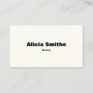 Classic Simple Elegant Ivory Business Card