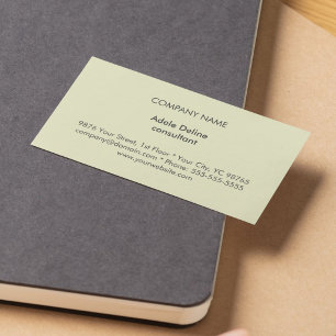 Classic Simple Elegant Light Colour Consultant Business Card