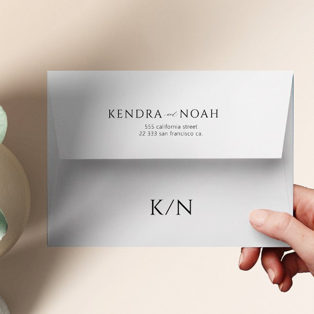 Classic simple elegant return address wedding  envelope (Creator Uploaded)