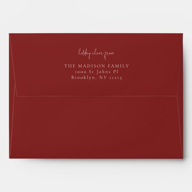 Classic simple Falu red  Envelope (Back (Top Flap))
