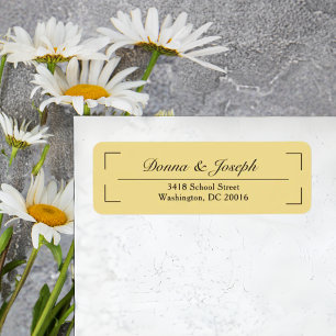 Classic Simple Faux Gold Wedding Return Address