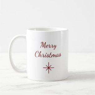 Classic Simple Merry Christmas  Coffee Mug