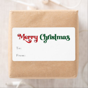 Classic Simple Merry Christmas Rectangular Gift