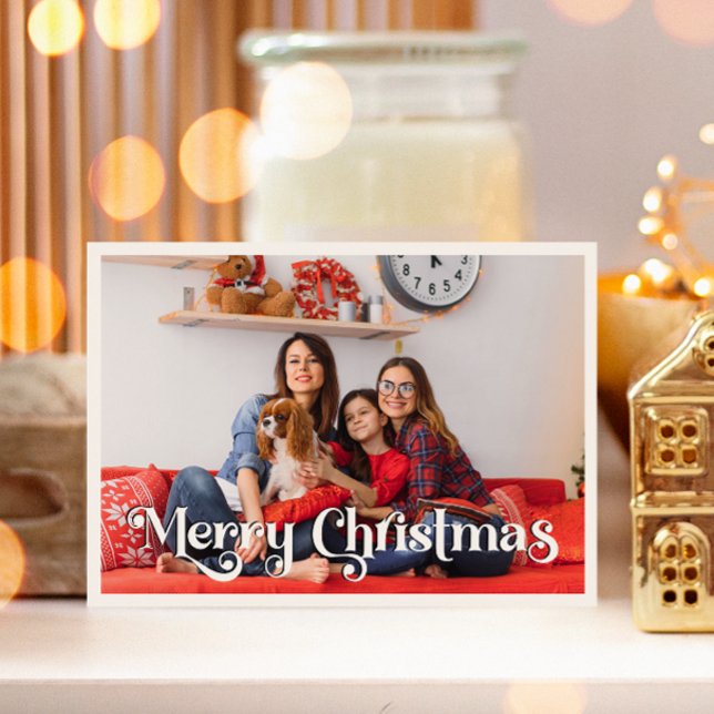 Classic Simple Merry Christmas Year In Review Holiday Card (Creator Uploaded)
