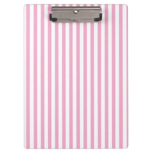 Classic Simple Modern Light Pink & White Striped Clipboard
