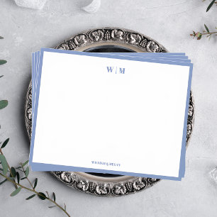 Classic Simple Monogram Custom Couple Wedding Card
