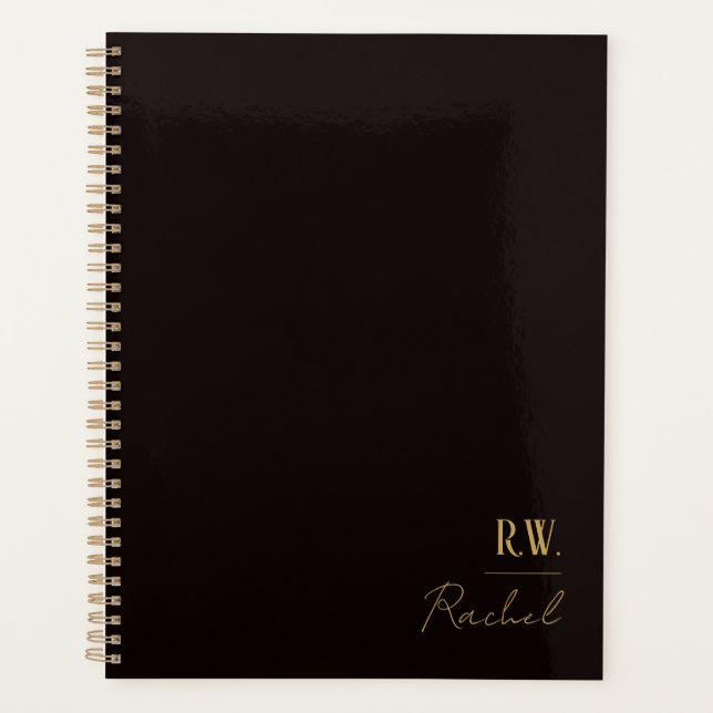 Classic Simple Monogram Planner (Front)