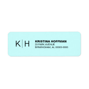 Classic Simple Monogram Return Address