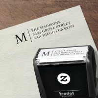 Classic Simple Monogram Return Address