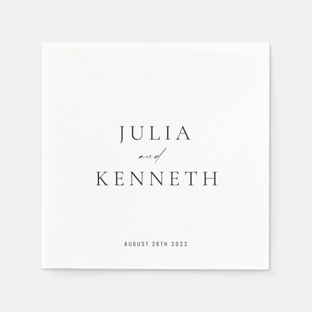 Classic Simple Neutral Wedding Napkin (Front)