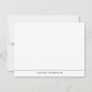 Classic Simple Professional Bottom Line Name Card