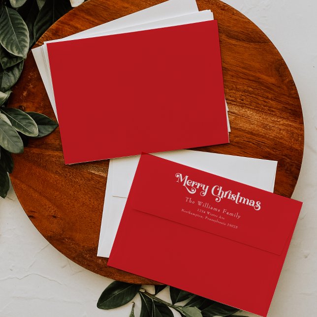 Classic Simple Red Merry Christmas Envelope (Creator Uploaded)