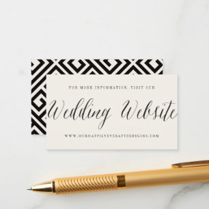 Classic Simple Script Modern Chic Wedding Website Enclosure Card