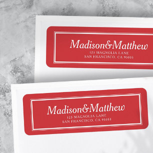 Classic Simple Typography Wedding Return Address