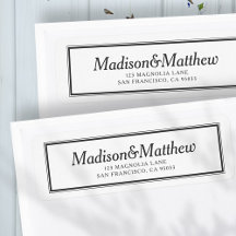 Classic Simple Typography Wedding Return Address
