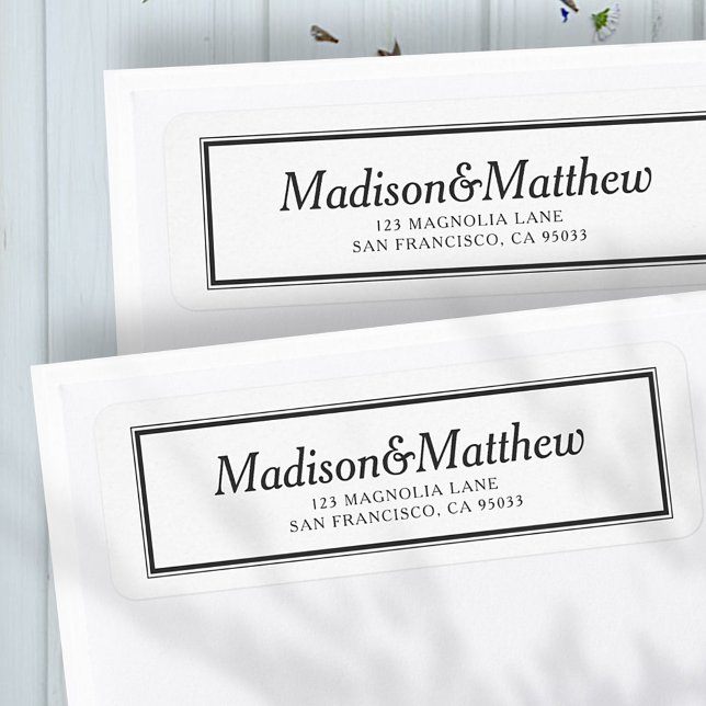 Classic Simple Typography Wedding Return Address (Creator Uploaded)