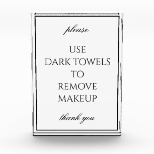 Classic Simple White Bathroom Makeup Towel Block