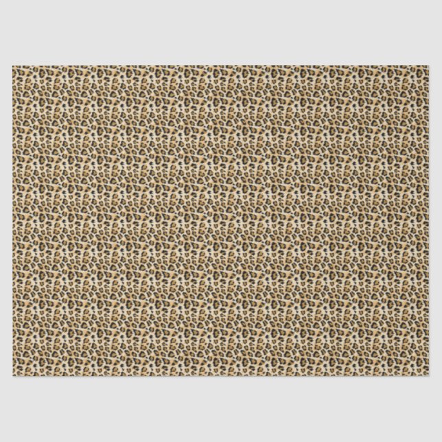 Classic Sketch Style Leopard Print Tissue Paper (Front)