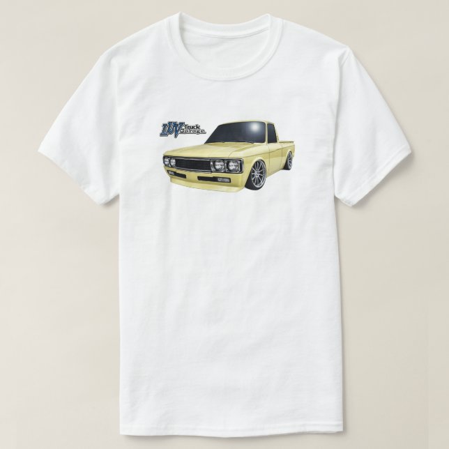 Classic Slammed Luv Truck in Yellow T-Shirt (Design Front)