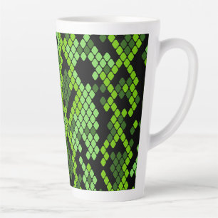 Classic Snake Animal Print Pattern Latte Mug