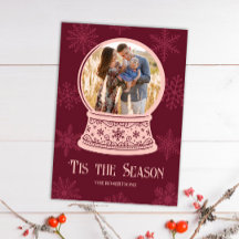 Classic Snow Globe Photo Personalised Christmas