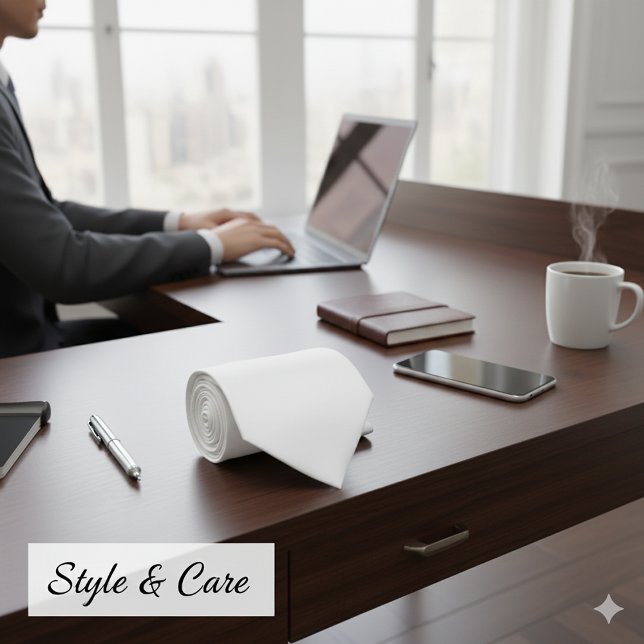 Classic Snow White  Colour Formal Neck Tie (Classic Snow White Color Formal Neck Tie)