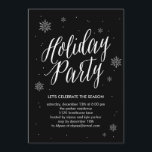 Classic Snowflakes Holiday Party Invitation<br><div class="desc">These stylish holiday party invitations add a modern and elegant touch to your holiday celebration. Design © www.berryberrysweet.com. Background colour can be customised to any colour to match your party theme.</div>