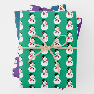 Classic Snowman Wrapping Paper Sheet