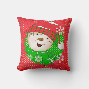 Classic Snowmen Holiday Pillow