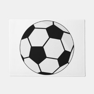 Classic Soccer Ball Graphic Traditional Sports Fan Doormat