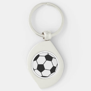 Classic Soccer Ball Graphic Traditional Sports Fan Key Ring