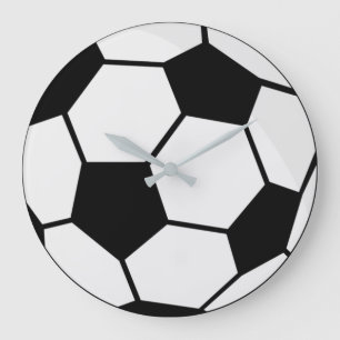 Classic Soccer Ball Graphic Traditional Sports Fan Large Clock