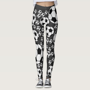 Classic Soccer Ball Graphic Traditional Sports Fan Leggings