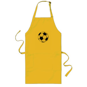 Classic Soccer Ball Graphic Traditional Sports Fan Long Apron