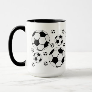 Classic Soccer Ball Graphic Traditional Sports Fan Mug