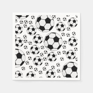 Classic Soccer Ball Graphic Traditional Sports Fan Napkin