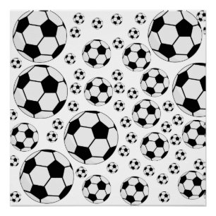Classic Soccer Ball Graphic Traditional Sports Fan Poster