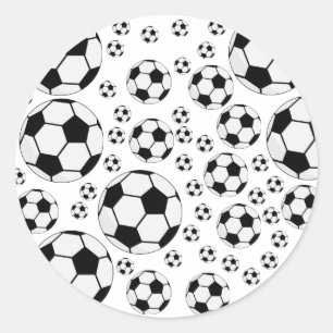 Classic Soccer Ball Graphic Traditional Sports Fan Round Sticker